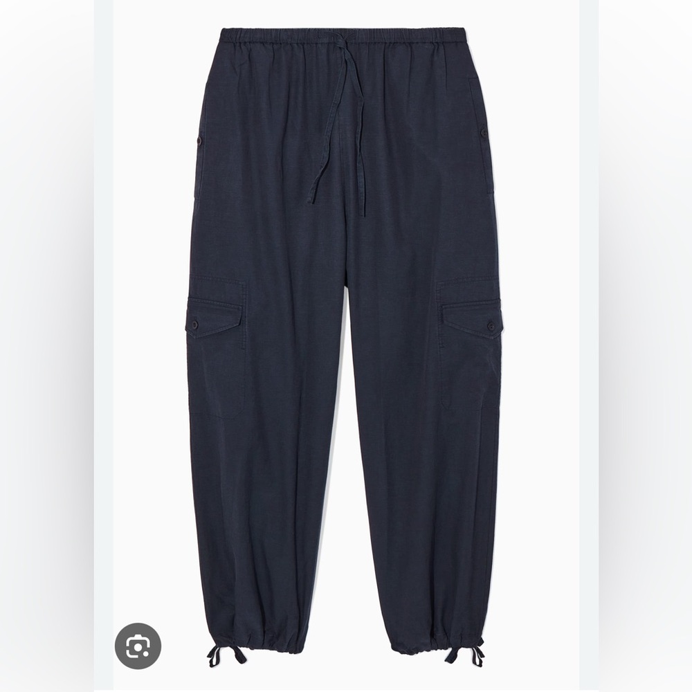 COS lightweight drawstring cargo trousers